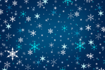 Abstract blue Christmas winter background