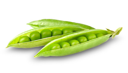 Green peas in closeup