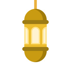 Golden Windows Lantern Illustration Design