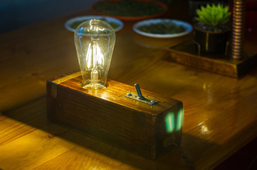 Light fixture handmade in vintage style