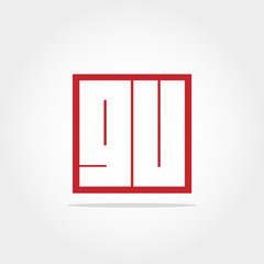 Initial Letter GU Logo Design