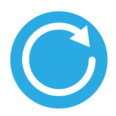 update icon on white background. flat style. refresh or repeat sign. reload symbol.