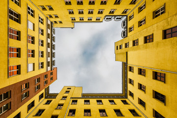 Inner Courtyard of Berlin appartment building - Powered by Adobe
