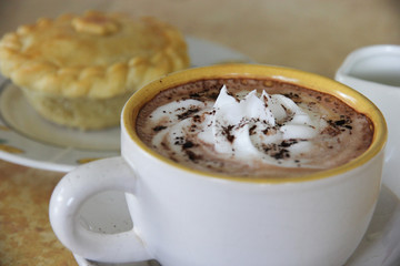 Hot Coffee With Apple Pie High Tea