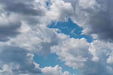 Fototapeta premium Blue sky with white clouds background