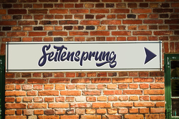 Obraz premium Schild 318 - Seitensprung