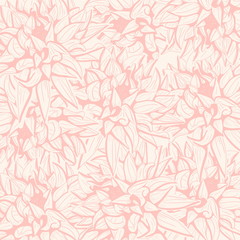 Lined dahlias pattern. Outline dahlias in soft pink color backgr