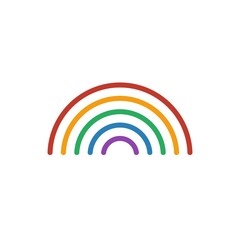 Rainbow color icon vector. Line weather symbol isolated. Trendy flat outline ui sign design. Thin linear graphic pictogram for web site, mobile application. Logo illustration. Eps10