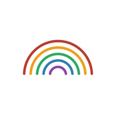 Rainbow color icon vector. Line weather symbol isolated. Trendy flat outline ui sign design. Thin linear graphic pictogram for web site, mobile application. Logo illustration. Eps10