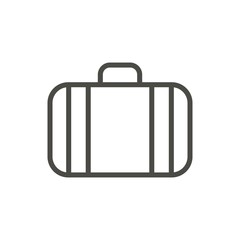 Suitcase icon vector. Line luggage symbol isolated. Trendy flat outline ui sign design. Thin linear travel bag graphic pictogram for web site, mobile app. Logo illustration. Eps10