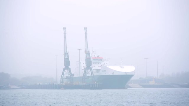 Large Cargo Ship in the docks