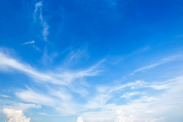 Naklejka na ściany i meble blue sky background with white clouds.