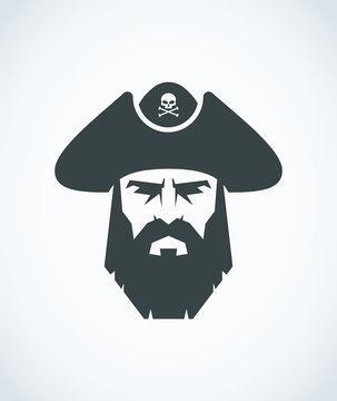 Bearded pirate head