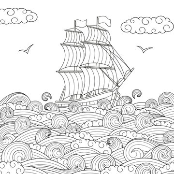Children sailing ship