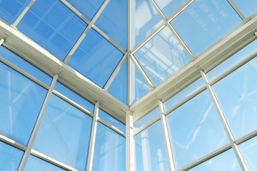 glass window and sky