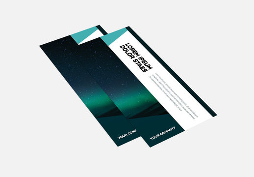 Trifold Brochure Layout With Night Sky Background