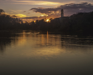 Fototapeta premium Sunset At Nottingham University
