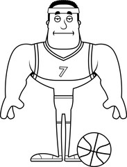 Cartoon Bored Basketball Player