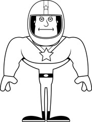 Cartoon Bored Race Car Driver