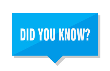 did you know price tag