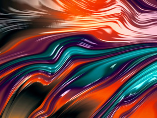 Shiny flowing fractal