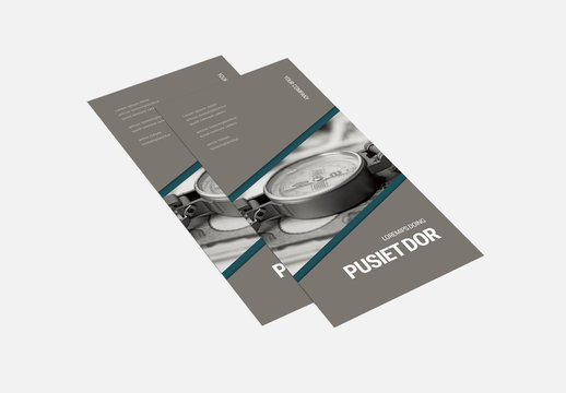Teal and Gray Trifold Brochure Layout