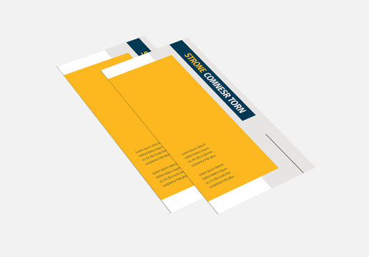 Yellow Trifold Brochure Layout with Cat Images