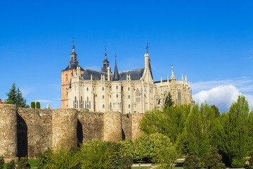 Fototapeta na wymiar The palace of Astorga, Camino de Santiago.