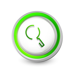 Search magnifyier web button, magnify icon. Modern magnifying glass sign, web site design or mobile app
