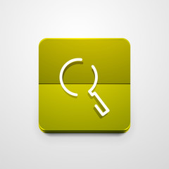 Search magnifyier web button, magnify icon. Modern magnifying glass sign, web site design or mobile app