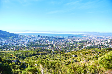 Fototapeta na wymiar Table mountain view Cape-Town South Africa