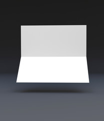 DL Bi-fold leaflet mockup, DL brochure, DL flyer, 3D rendering