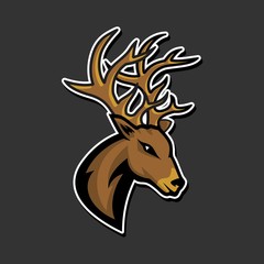 Deer mascot logo sport team Vector