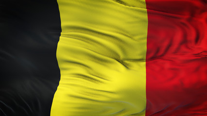 BELGIUM Realistic Waving Flag Background