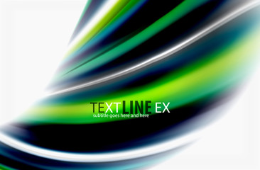 Rainbow color waves, vector blurred abstract background