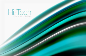 Rainbow color waves, vector blurred abstract background