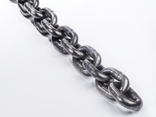 Obraz premium metal alloy steel chains for industrial use