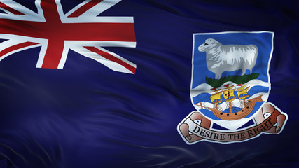 Fototapeta premium FALKLAND ISLANDS Realistic Waving Flag Background