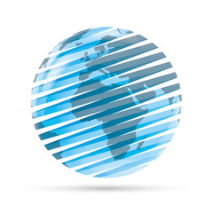 World symbol design ocean Europe