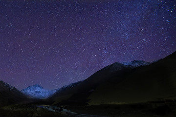 Mt. Everest with Milky Way A