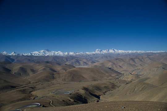 Mt. Everest from Kya Wu Lah Pass in Tibet C