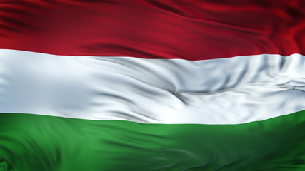 HUNGARY  Realistic Waving Flag Background