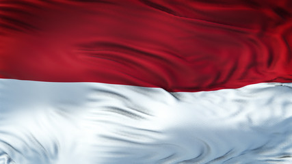 INDONESIA Realistic Waving Flag Background