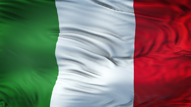 ITALY Realistic Waving Flag Background