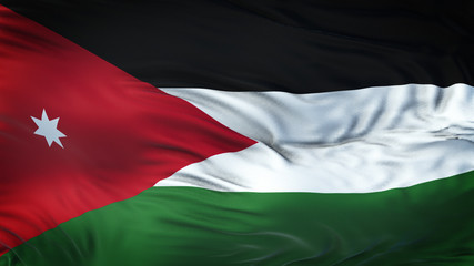 Naklejka premium JORDAN Realistic Waving Flag Background