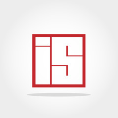 Initial Letter IS Logo Design