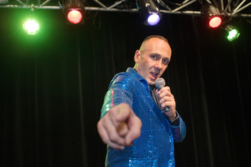 male singer on the stage