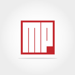 Initial Letter MP Logo Design