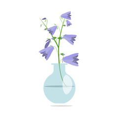 Beautiful flowers bouquet in glass vase
