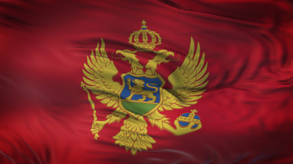 MONTENEGRO Realistic Waving Flag Background